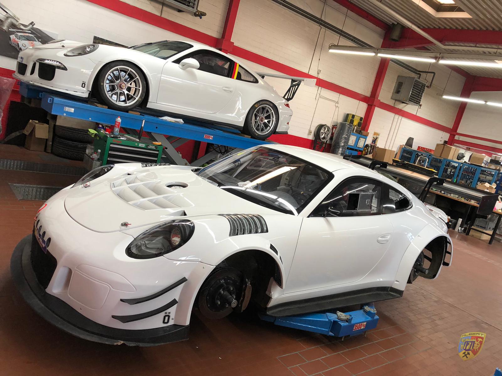 Porsche 991 GT3 Cup AMS Revision Lackierung Aero Modifikationen
