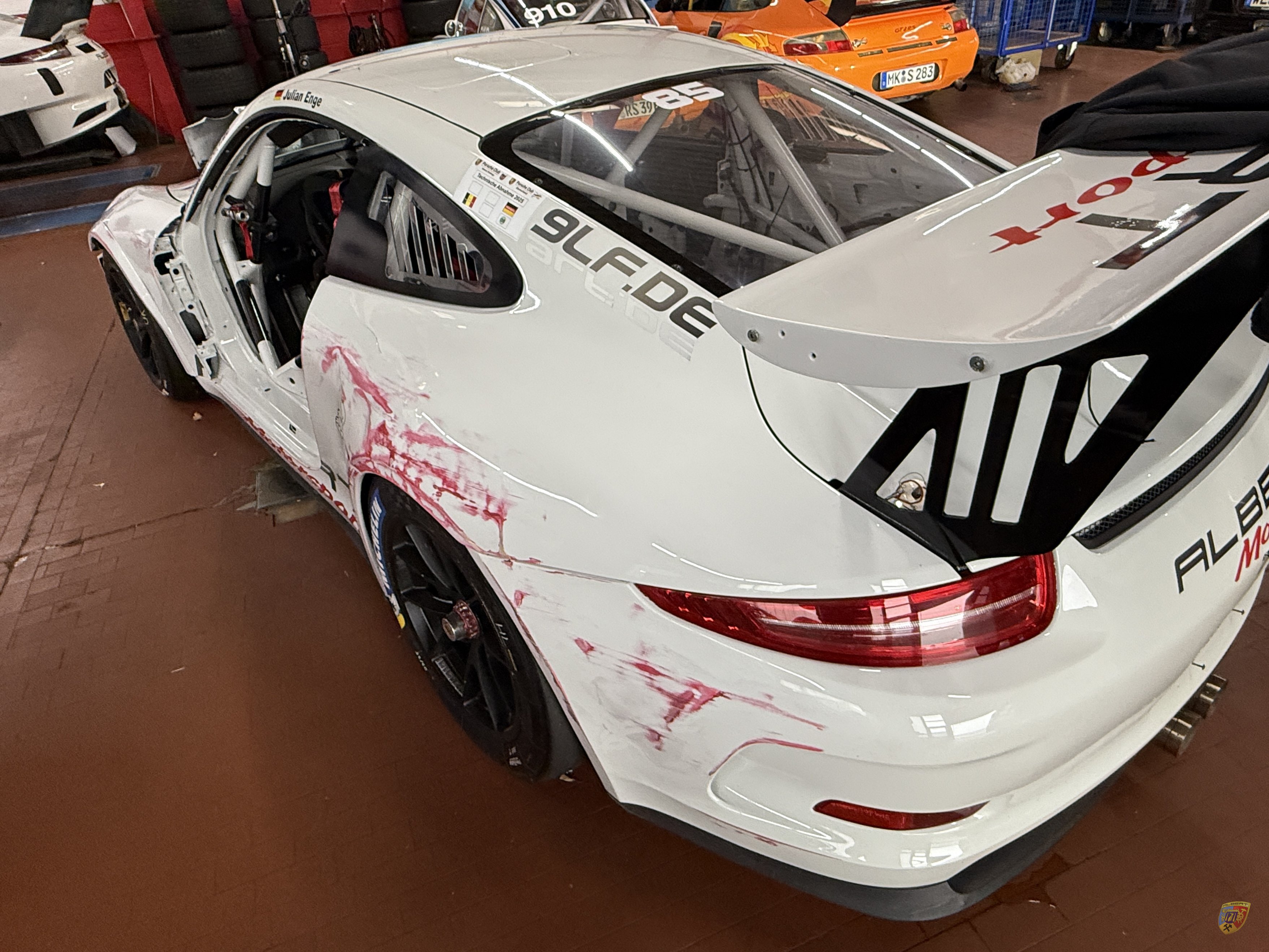 Porsche 991 GT3 Cup Unfallschaden Haag Spa
