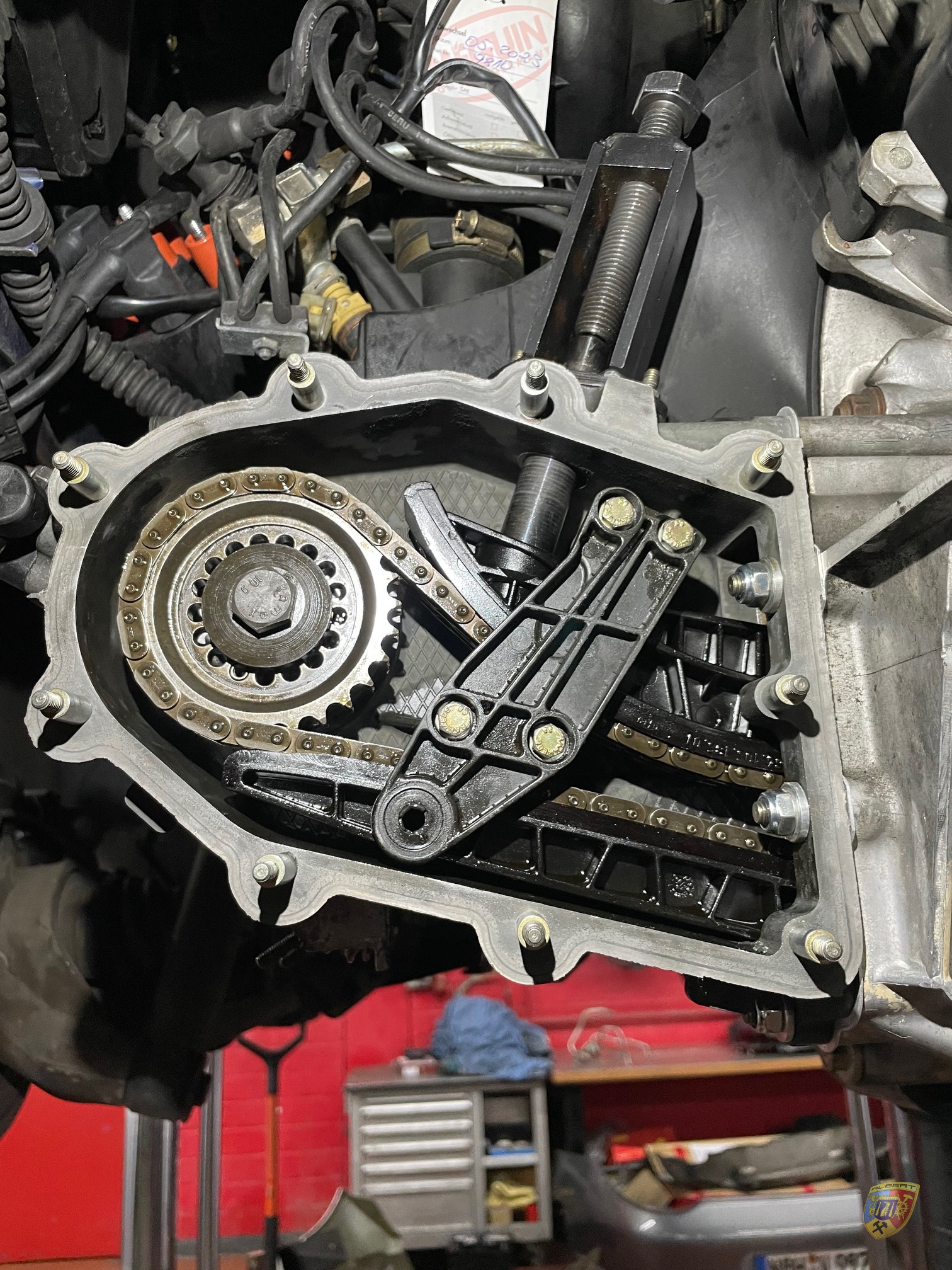 Porsche 964 Carrera Steuerketten-Kästen abdichten bei Albert Motorsport