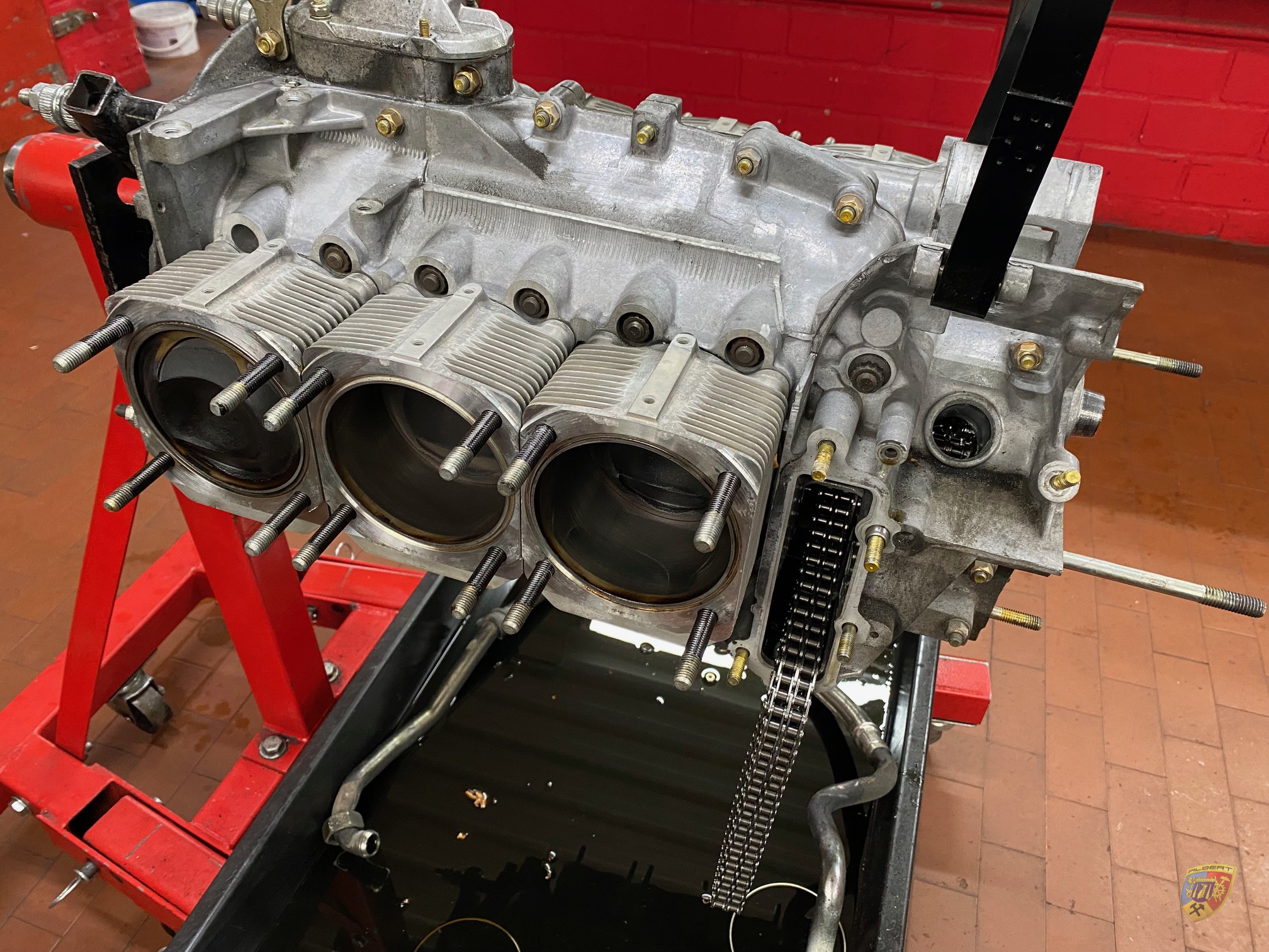 Porsche 964 Rennwagen Motorschaden Strube Reparatur bei Albert Motorsport