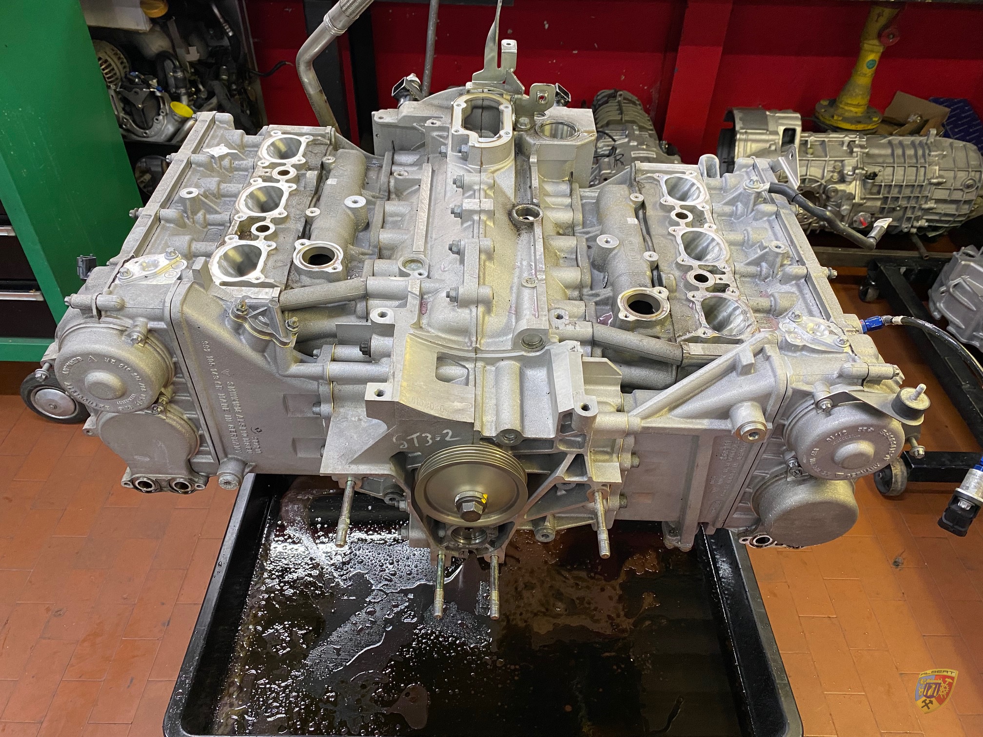 Porsche 997 GT3 R Motor und Getriebe Revision bei Albert Motorsport