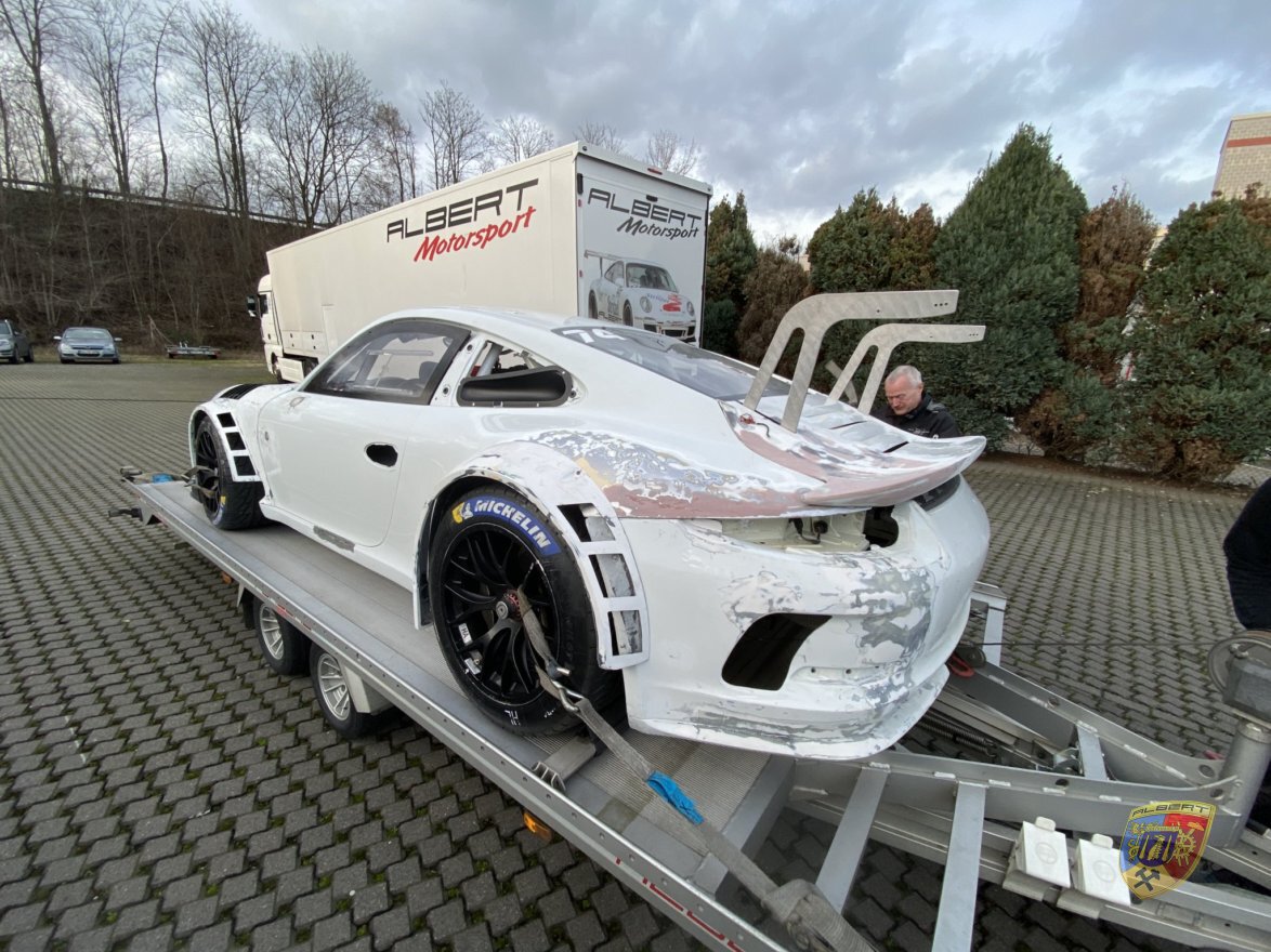 Porsche 991 GT3 Cup AMS Revision Lackierung Aero Modifikationen