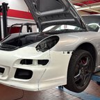 Porsche 997 Carrera Unfallschaden Reparatur Umrüstung auf Ducktail und Diffusor